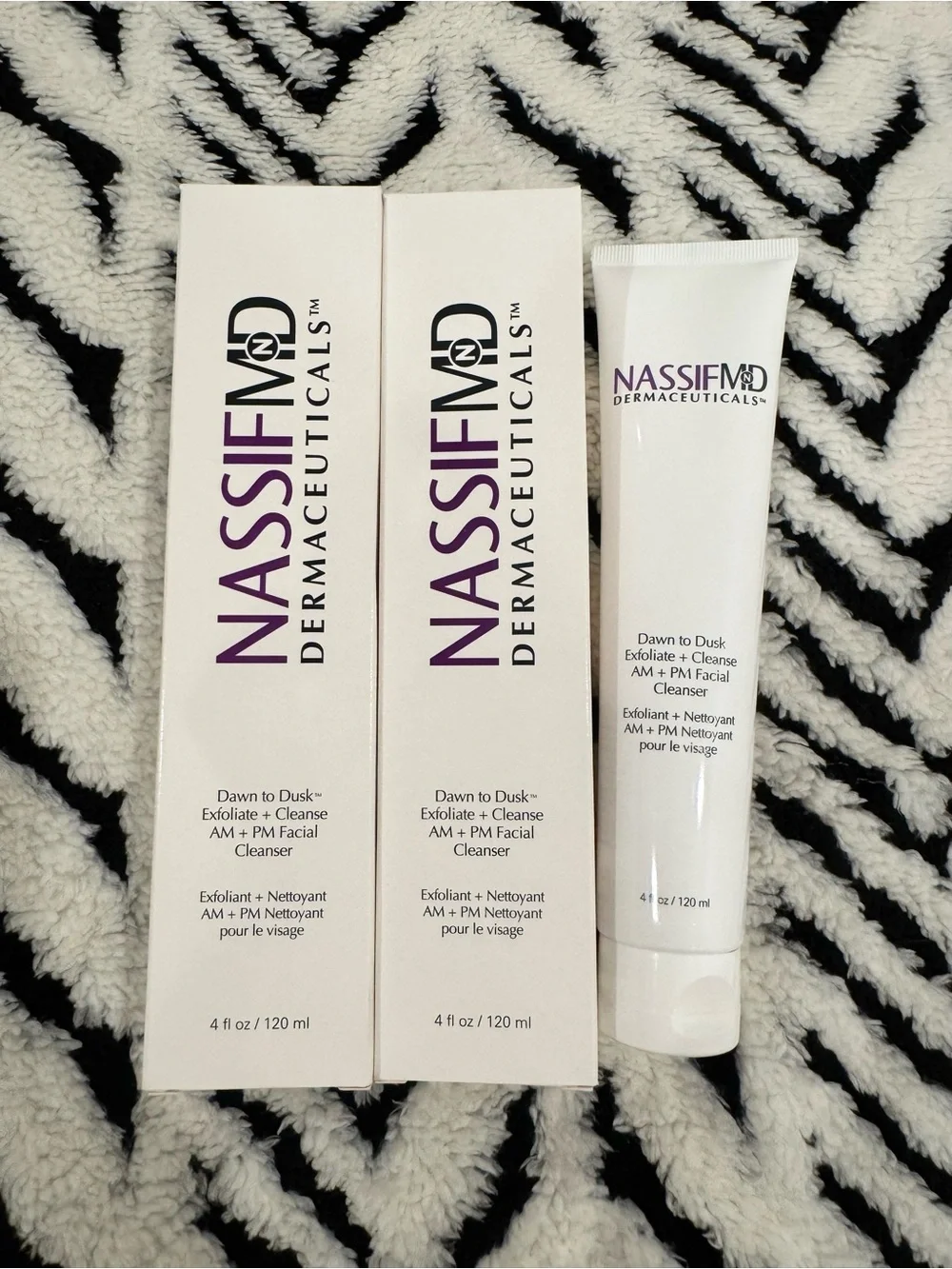2-PC NassifMD Dawn to Dusk™ Exfoliate + Cleanse AM + PM Facial Cleanser
